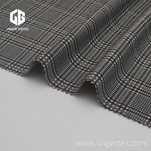 Rayon Polyester Yarn Dyed Jacquard Elastane Fabric